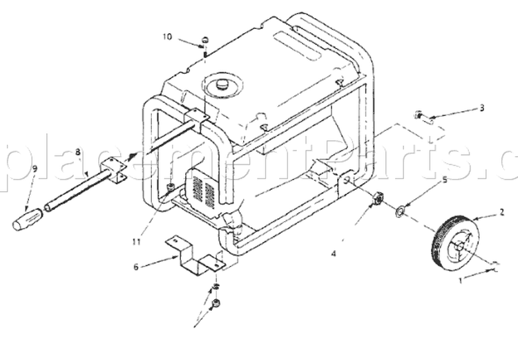 Page B Diagram and Parts List for 9579-1  Briggs and Stratton Generator